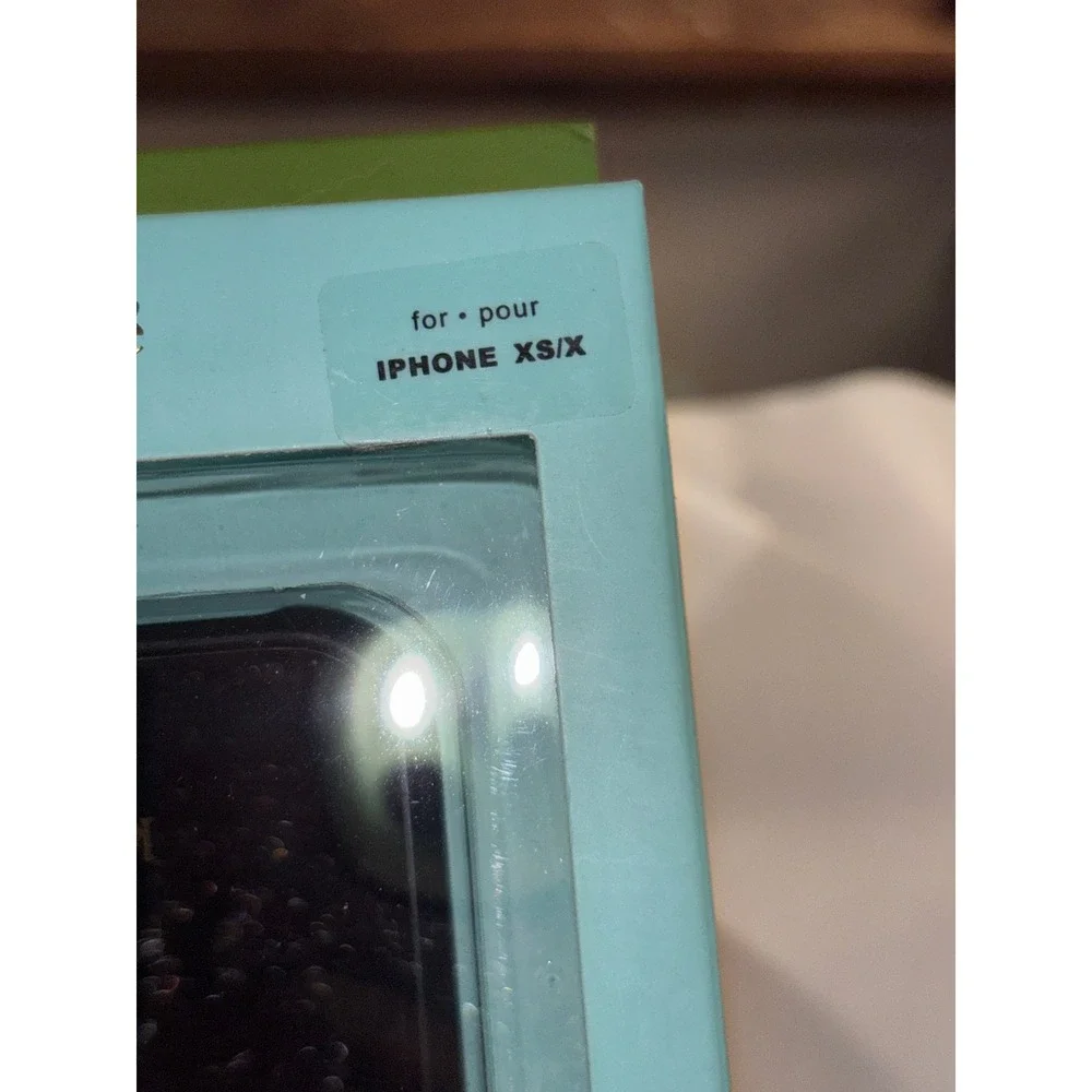Kate Spade New York iPhone XS X Case Black Scattered Hearts Hardshell Cover